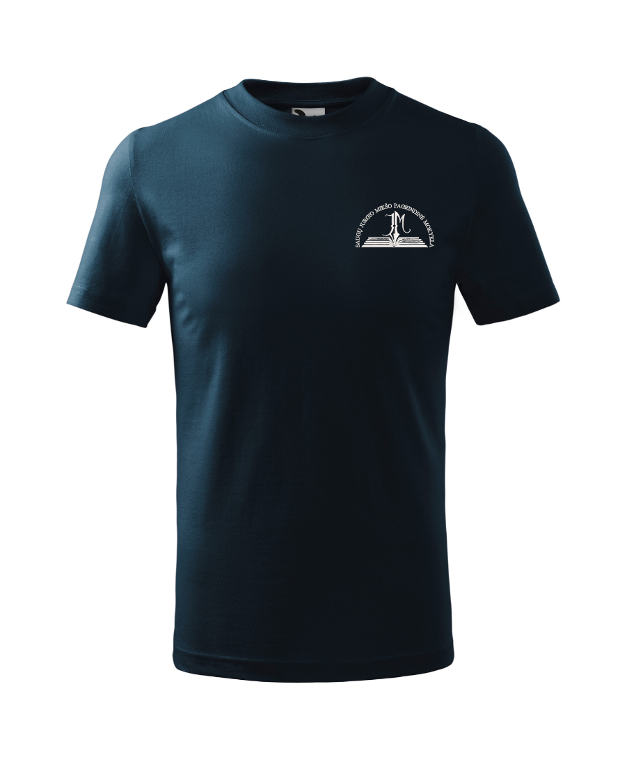 Šilutės r. Saugų Jurgio Mikšo pagrindinės mokyklos marškinėliai vaikams su logo „Basic“ 138