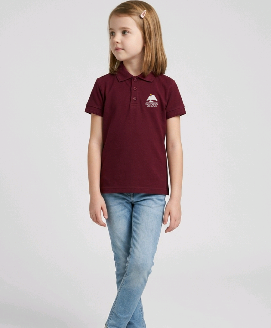 Klaipėdos licėjaus polo marškinėliai vaikams su logo 222