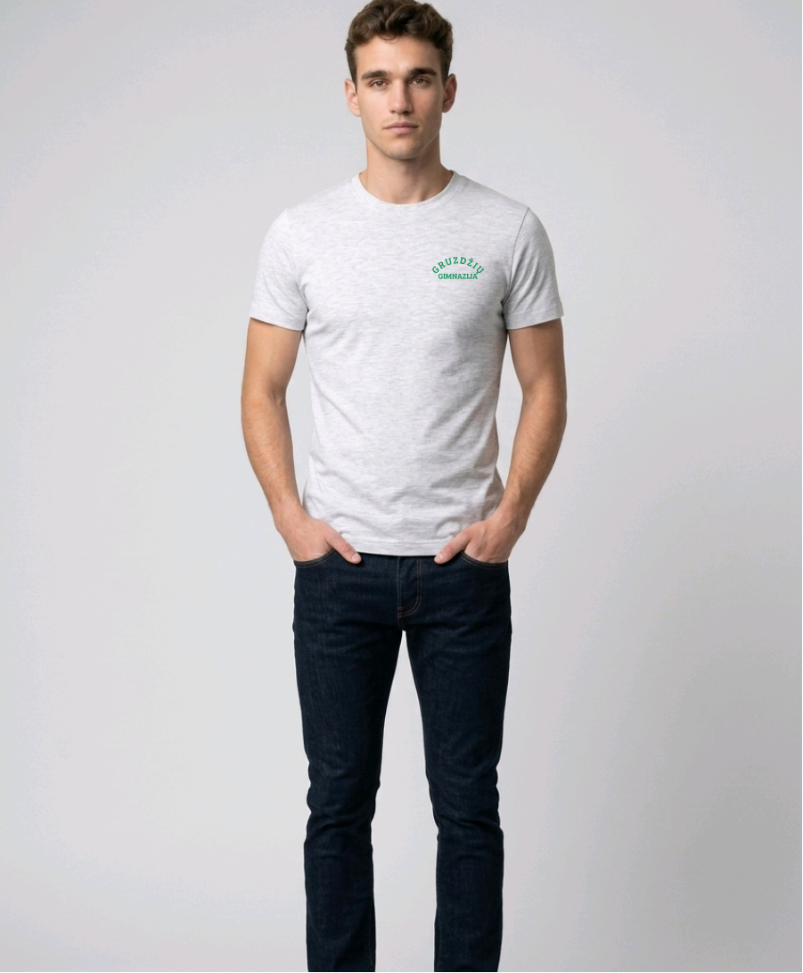 Šiaulių r. Gruzdžių gimnazijos unisex marškinėliai su logo „Paint“ P73