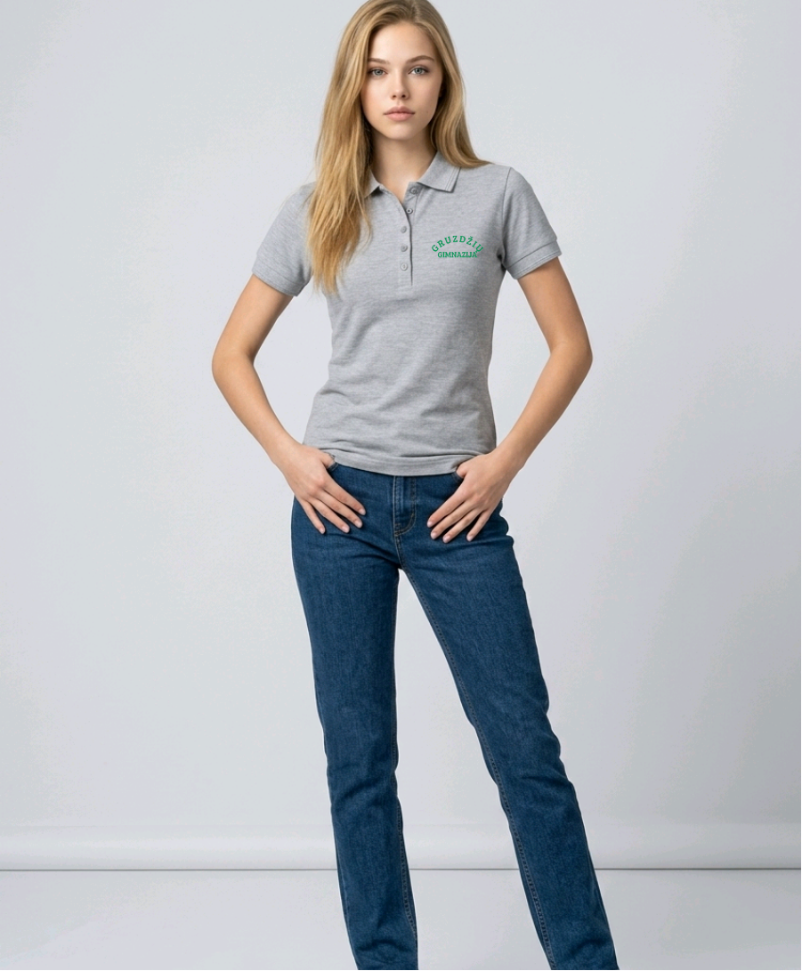 Šiaulių r. Gruzdžių gimnazijos polo marškinėliai merginoms su logo 210